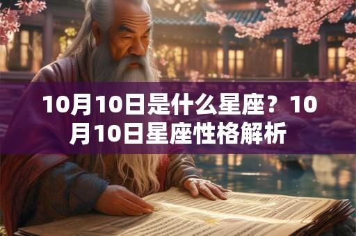 10月10日是什么星座？10月10日星座性格解析