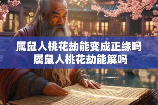 属鼠人桃花劫能变成正缘吗 属鼠人桃花劫能解吗