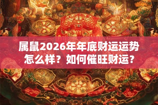 属鼠2026年年底财运运势怎么样？如何催旺财运？