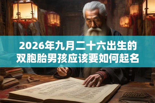 2026年九月二十六出生的双胞胎男孩应该要如何起名好，五行属什么