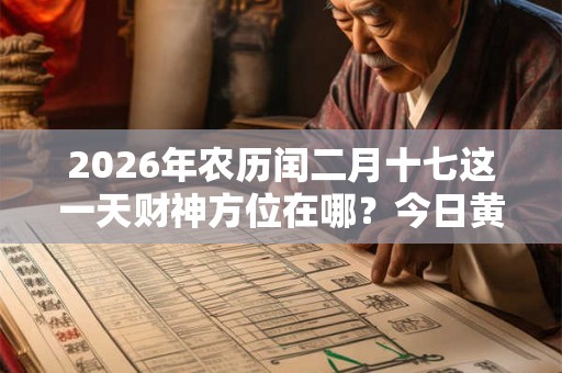 2026年农历闰二月十七这一天财神方位在哪？今日黄历查询