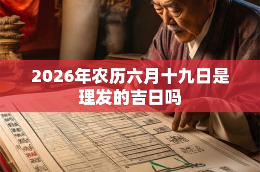 2026年农历六月十九日是理发的吉日吗