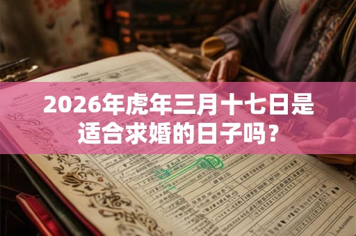 2026年虎年三月十七日是适合求婚的日子吗？