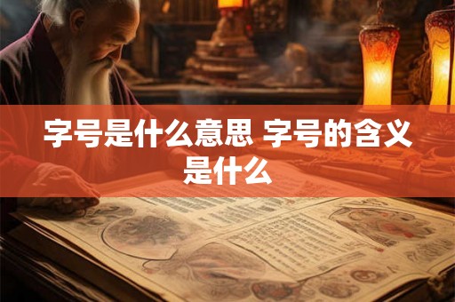 字号是什么意思 字号的含义是什么 字号是什么意思 字号的含义是什么