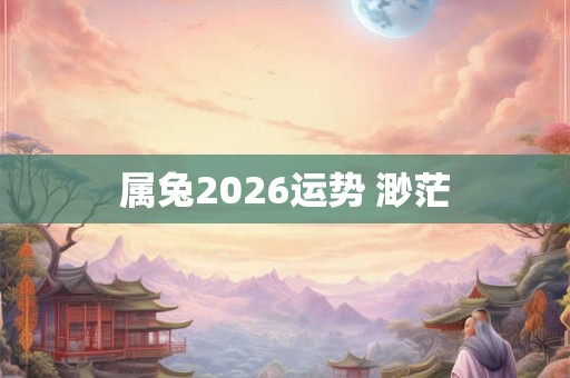 属兔2026运势 渺茫