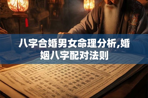 八字合婚男女命理分析,婚姻八字配对法则