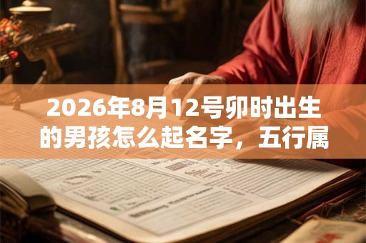 2026年8月12号卯时出生的男孩怎么起名字,五行属什么 2026年8月12号卯时出生的男孩怎么起名字,五行属什么