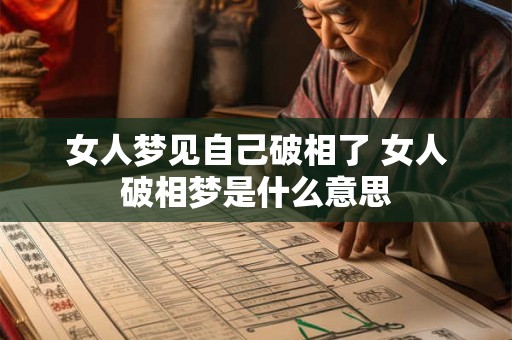 女人梦见自己破相了 女人破相梦是什么意思