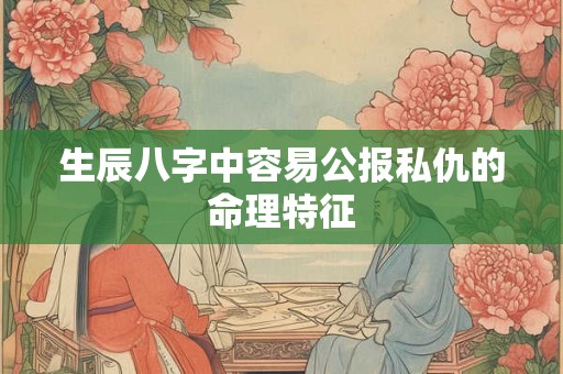 生辰八字中容易公报私仇的命理特征