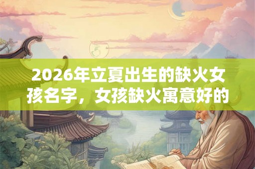 2026年立夏出生的缺火女孩名字，女孩缺火寓意好的名字