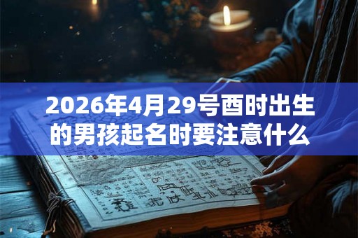 2026年4月29号酉时出生的男孩起名时要注意什么