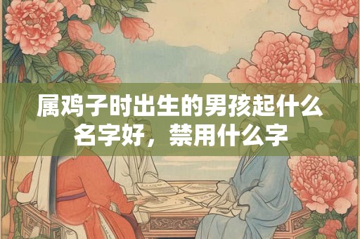 属鸡子时出生的男孩起什么名字好，禁用什么字