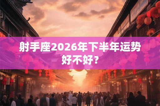 射手座2026年下半年运势好不好？