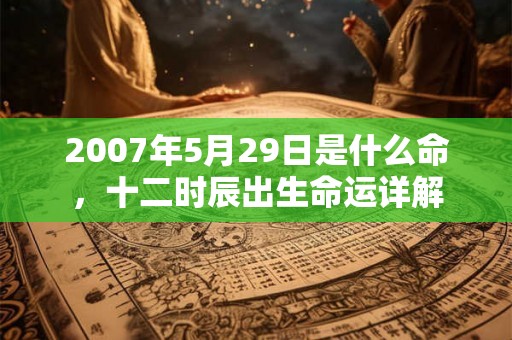2007年5月29日是什么命，十二时辰出生命运详解