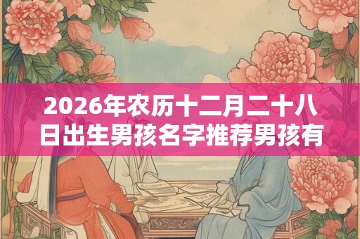 2026年农历十二月二十八日出生男孩名字推荐男孩有寓意起名 2026年农历十二月二十八日出生男孩名字推荐男孩有寓意起名