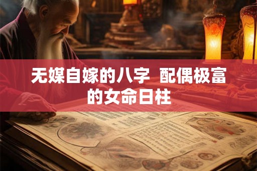 无媒自嫁的八字  配偶极富的女命日柱