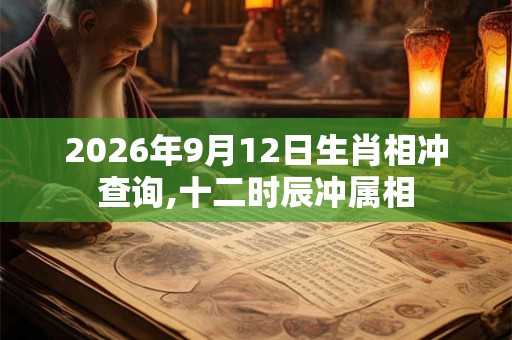 2026年9月12日生肖相冲查询,十二时辰冲属相