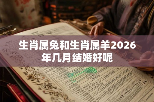 生肖属兔和生肖属羊2026年几月结婚好呢 生肖属兔和生肖属羊2026年几月结婚好呢