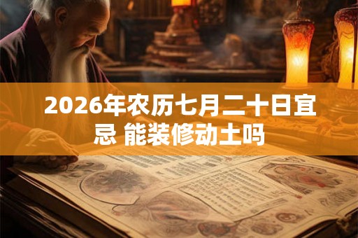2026年农历七月二十日宜忌 能装修动土吗