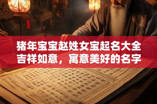 猪年宝宝赵姓女宝起名大全吉祥如意，寓意美好的名字！