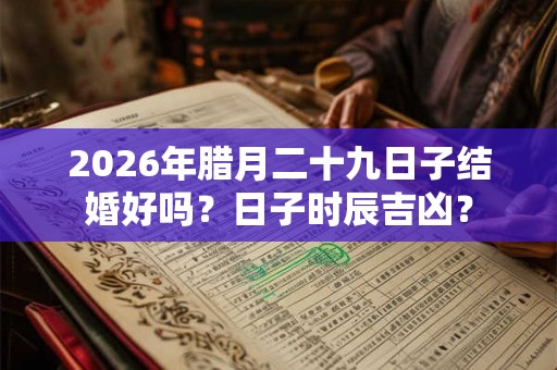 2026年腊月二十九日子结婚好吗？日子时辰吉凶？