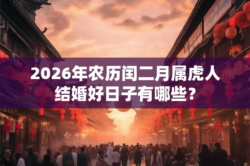 2026年农历闰二月属虎人结婚好日子有哪些？