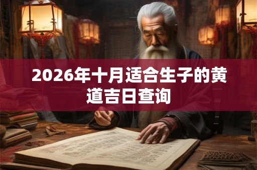 2026年十月适合生子的黄道吉日查询