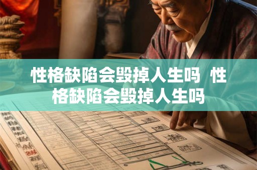 性格缺陷会毁掉人生吗  性格缺陷会毁掉人生吗
