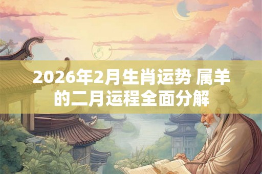 2026年2月生肖运势 属羊的二月运程全面分解