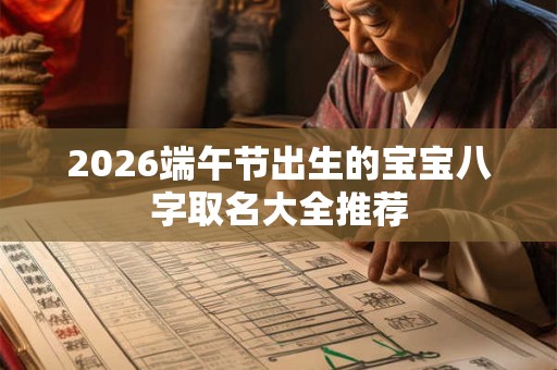 2026端午节出生的宝宝八字取名大全推荐