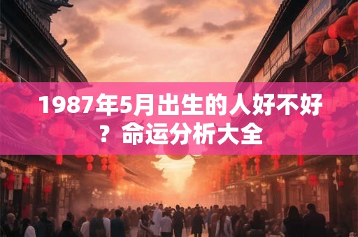 1987年5月出生的人好不好？命运分析大全