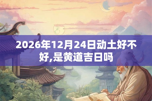 2026年12月24日动土好不好,是黄道吉日吗