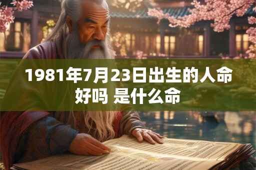 1981年7月23日出生的人命好吗 是什么命