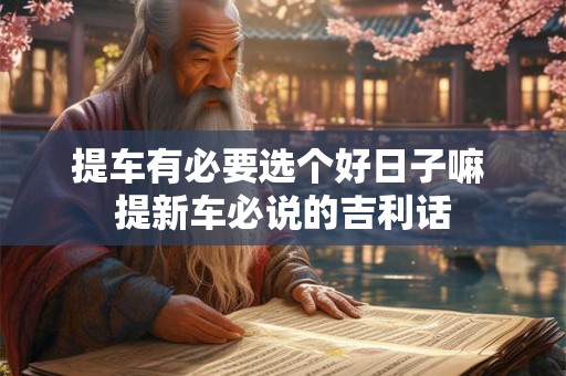 提车有必要选个好日子嘛 提新车必说的吉利话 提车有必要选个好日子嘛 提新车必说的吉利话