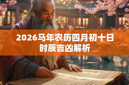 2026马年农历四月初十日时辰吉凶解析
