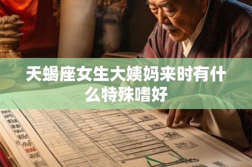 天蝎座女生大姨妈来时有什么特殊嗜好