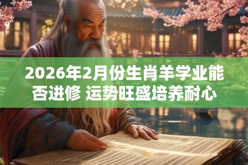 2026年2月份生肖羊学业能否进修 运势旺盛培养耐心 2026年2月份生肖羊学业能否进修 运势旺盛培养耐心