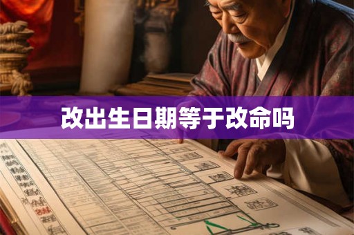 改出生日期等于改命吗