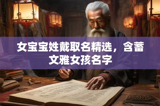 女宝宝姓戴取名精选，含蓄文雅女孩名字