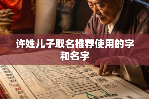 许姓儿子取名推荐使用的字和名字