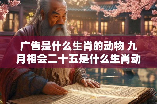 广告是什么生肖的动物 九月相会二十五是什么生肖动物