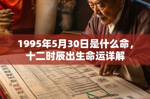 1995年5月30日是什么命，十二时辰出生命运详解