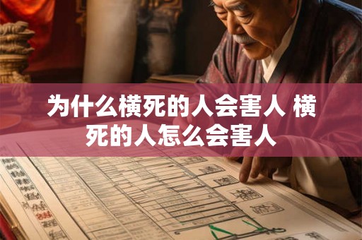 为什么横死的人会害人 横死的人怎么会害人
