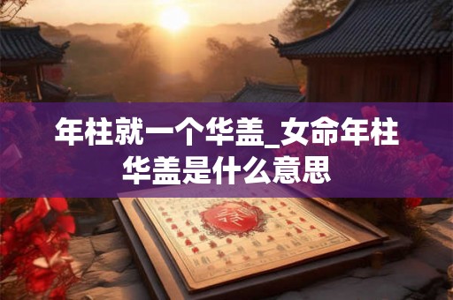 年柱就一个华盖_女命年柱华盖是什么意思