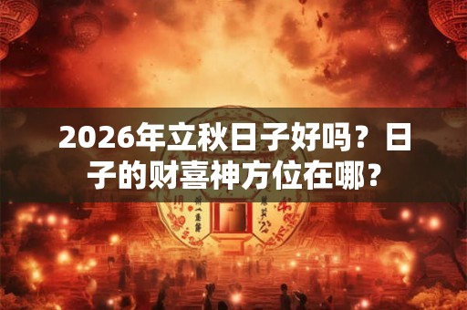2026年立秋日子好吗？日子的财喜神方位在哪？