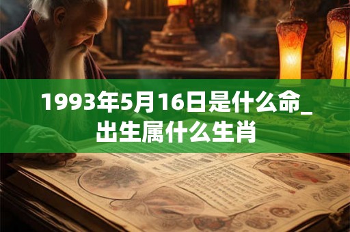 1993年5月16日是什么命_出生属什么生肖