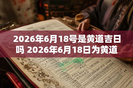 2026年6月18号是黄道吉日吗 2026年6月18日为黄道吉日吗