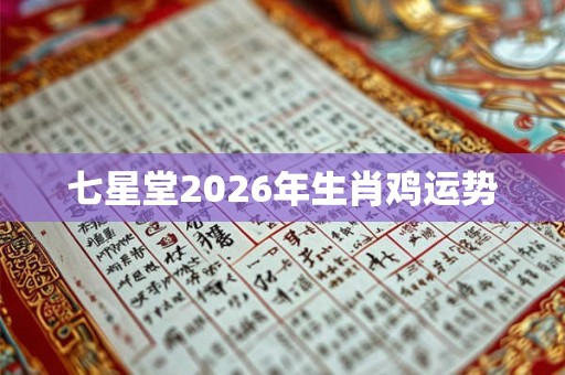 七星堂2026年生肖鸡运势