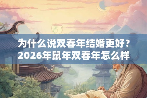 为什么说双春年结婚更好?2026年鼠年双春年怎么样? 为什么说双春年结婚更好?2026年鼠年双春年怎么样?