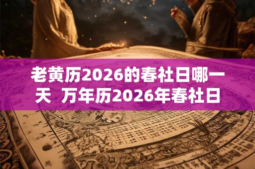 老黄历2026的春社日哪一天  万年历2026年春社日